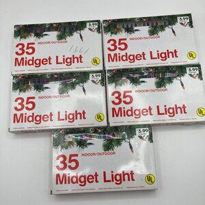 Vintage 5 Pack 35 Multi Color Mini Light Sets Christmas NEW